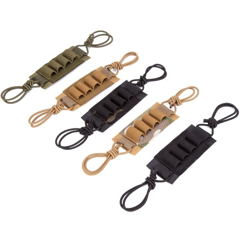 Bolsa para batería de casco táctico con velcro y cordón elástico
