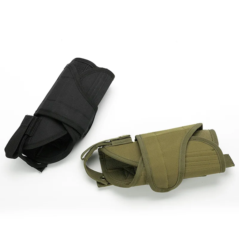 Funda táctica de pistola de cuero MOLLE para diestros - imagen 5