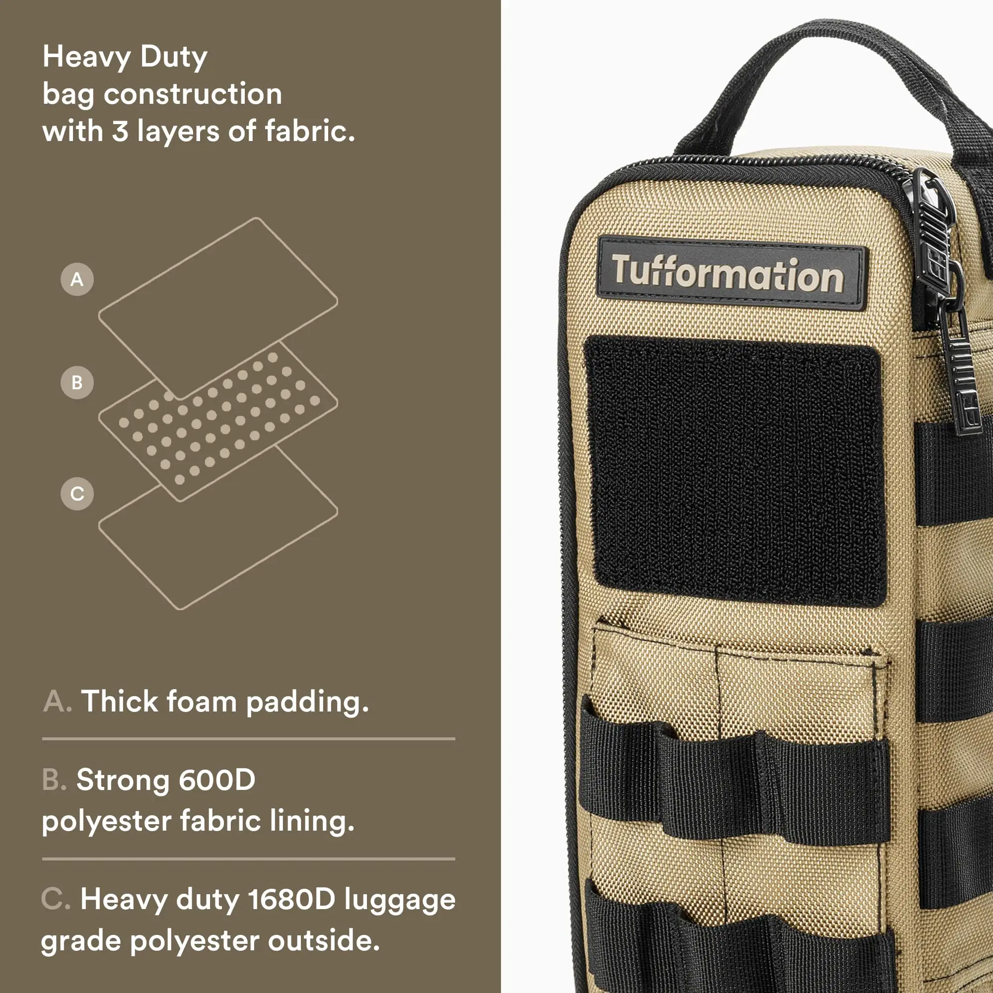 Bolsa herramientas compacta resistente con asa y cierre para motos - imagen 5
