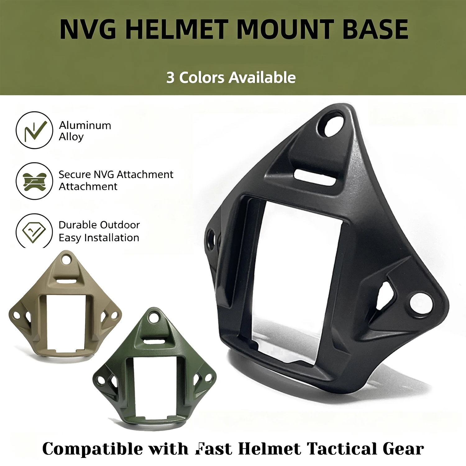 Adaptador NVG para casco FAST MICH de aleación de aluminio