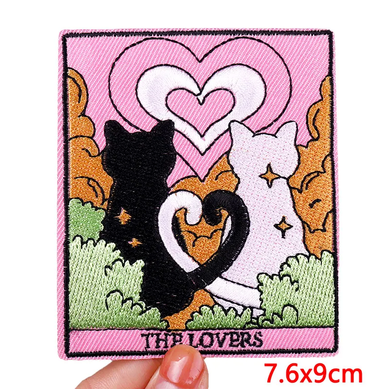 Parche MOLLE bordado gato Punk cuadrado táctico resistente planchar - imagen 3