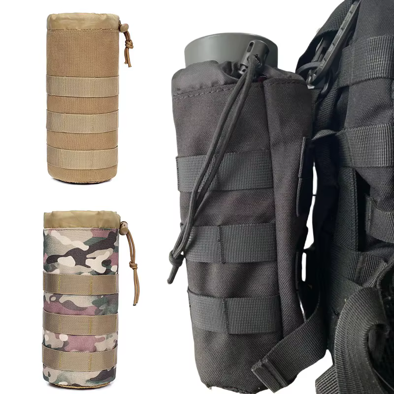 Portabotellas MOLLE camping senderismo – Hidratación táctica