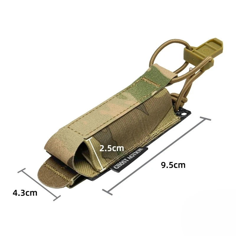 Funda táctica MOLLE para cargador 9mm, con portalinterna - imagen 2