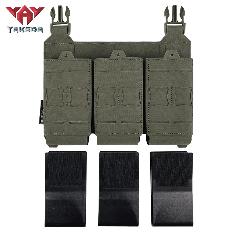 YAKEDA Porta Cargadores Triple MOLLE 5.56/5.45 con Corte Láser - imagen 3