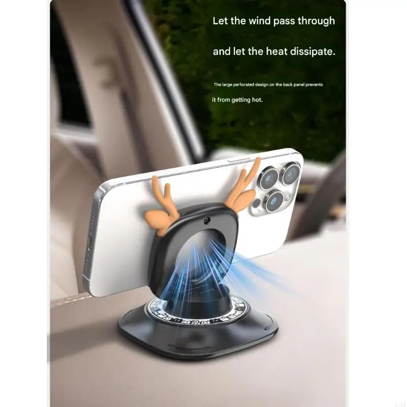 Soporte para teléfono coche giratorio 360° silicona antideslizante