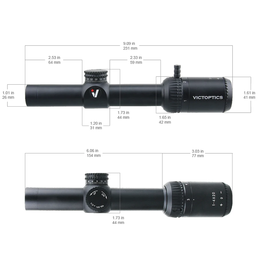 Victoptics mira telescópica táctica VMD-2 retícula 1/2MOA para rifle - imagen 4