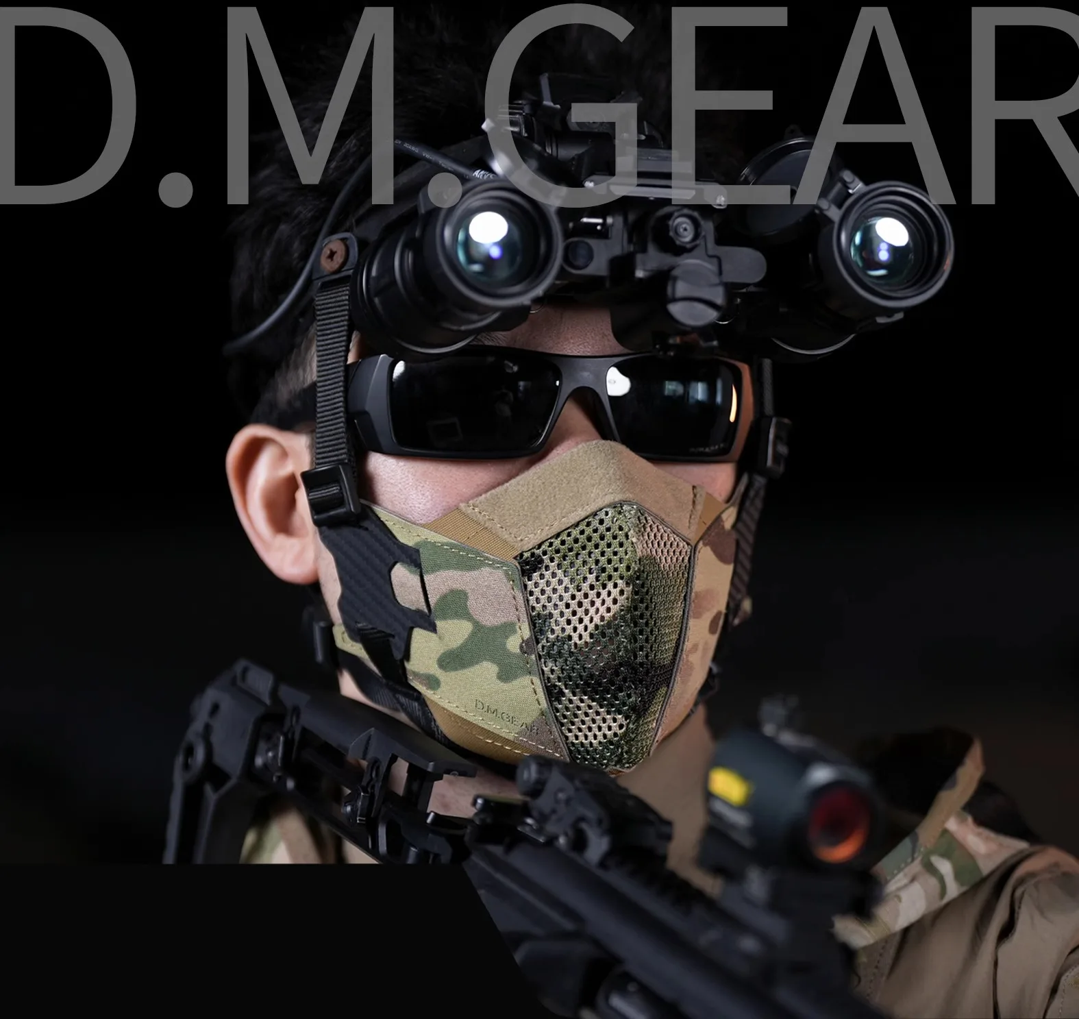 DMgear Protección Facial Táctica Airsoft transpirable de malla - imagen 5