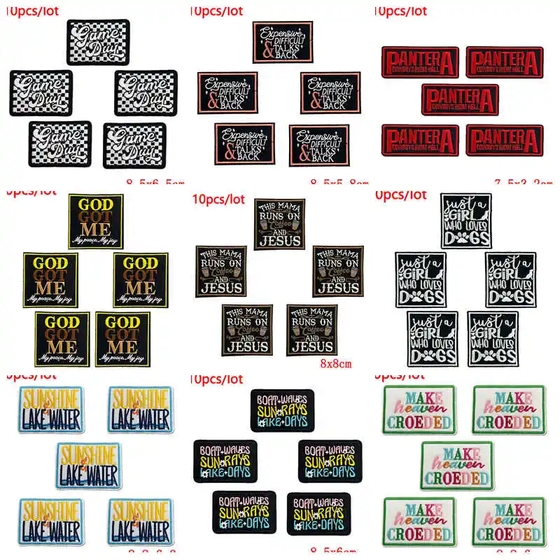 Parches letras bordados termoadhesivos para planchar en ropa y mochilas - imagen 5