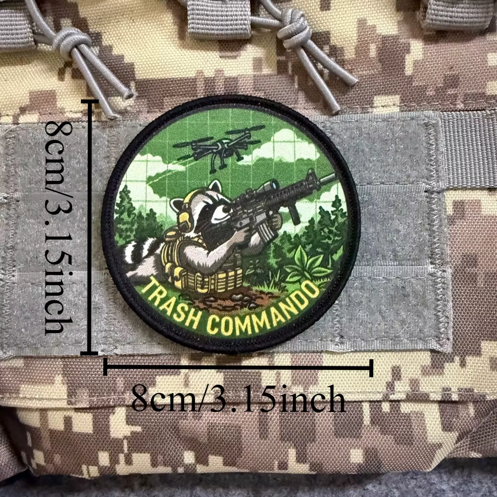 Parche táctico militar Trash Panda moral rifle francotirador, gancho