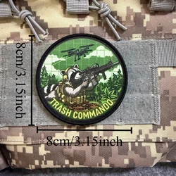 Parche táctico militar Trash Panda moral rifle francotirador, gancho