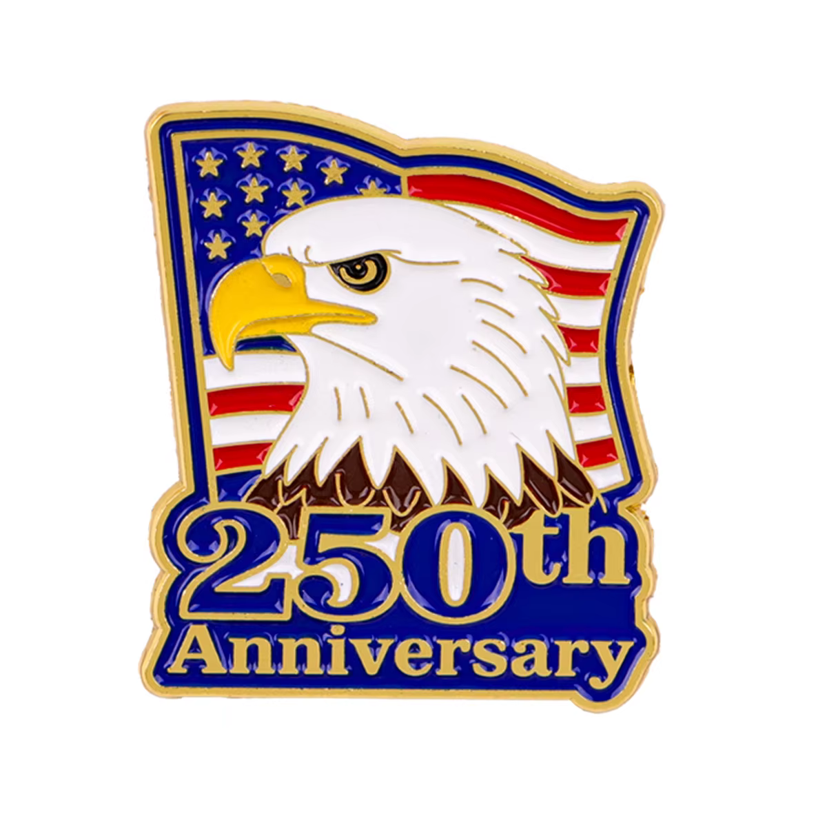 Broches esmaltados patrióticos bandera USA y águila calva - imagen 5