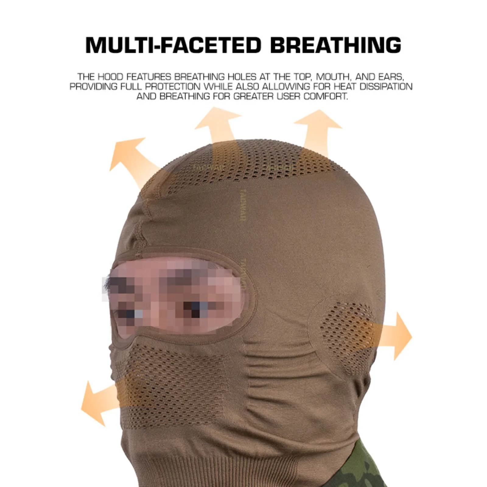 Pasamontañas airsoft con máscara de malla metálica transpirable - imagen 2