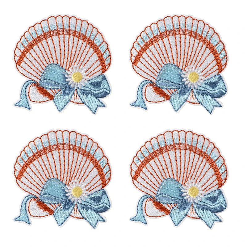 Parche termoadhesivo para ropa estilo playa con concha y estrella - imagen 4