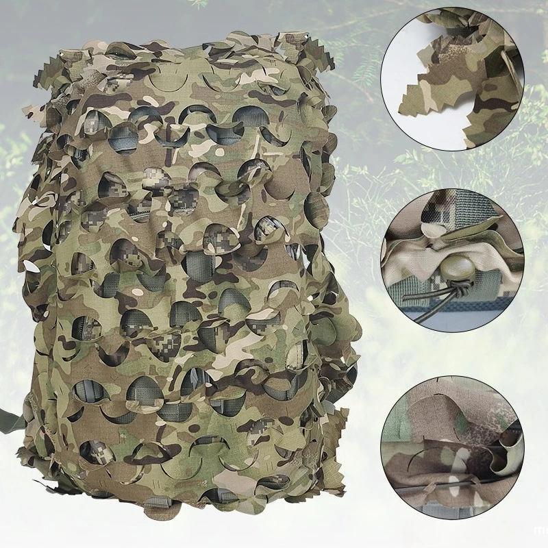 Funda mochila táctica de red hojas biónicas 3D corte láser - imagen 4