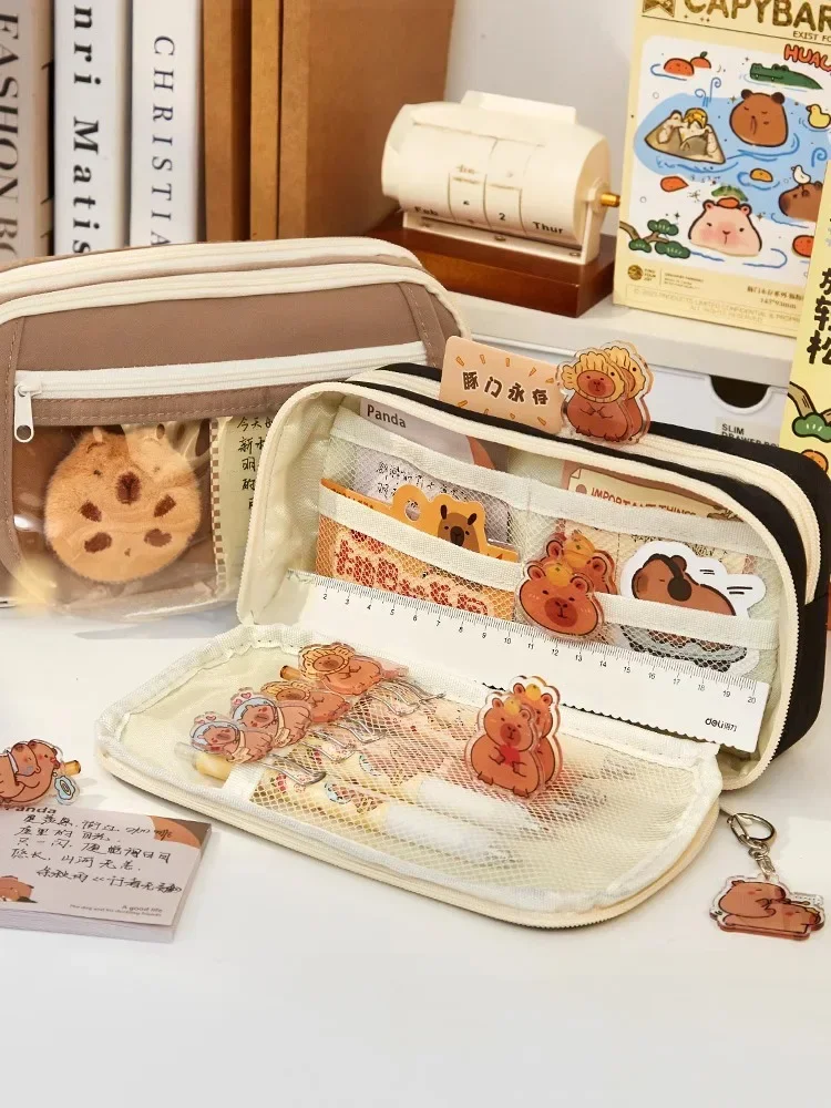Estuche escolar gran capacidad capibara – bolsa para lápices - imagen 5