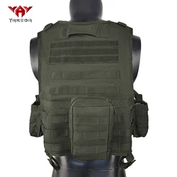 YAKEDA Chaleco táctico MOLLE con hebilla de cinturón ajustable