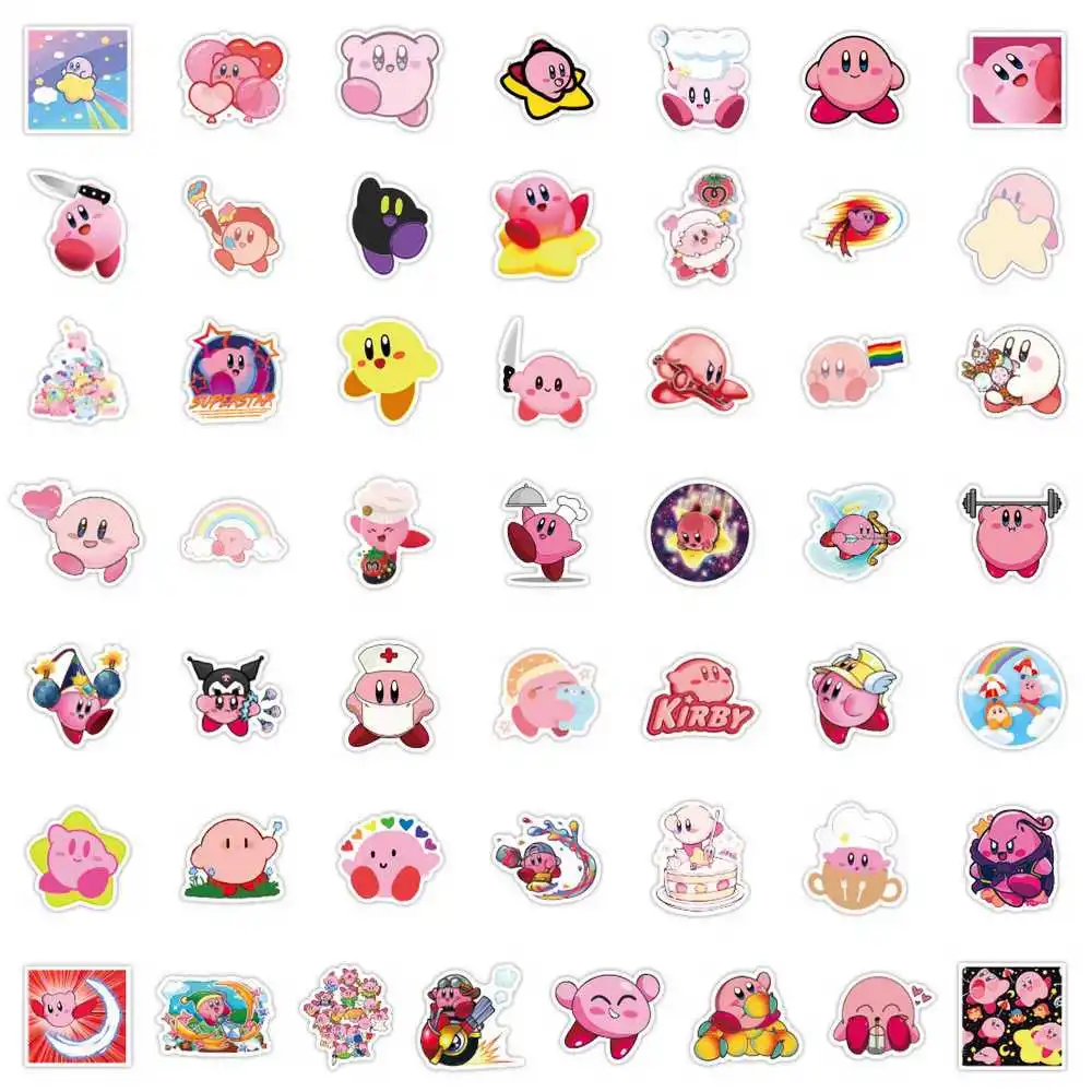 Pegatinas Kirby de dibujos animados estilo tierno para cuadernos - imagen 3