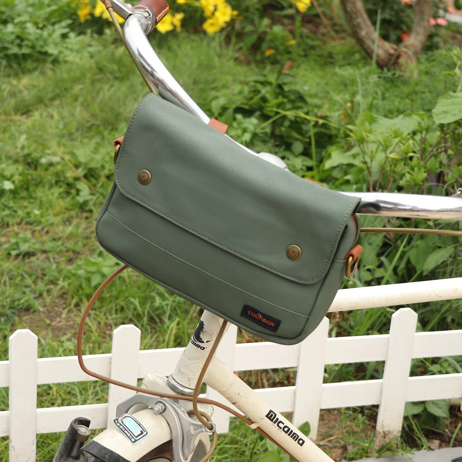 Tourbon bolsa de lona para bici manillar, cuadro y tubo superior - imagen 2