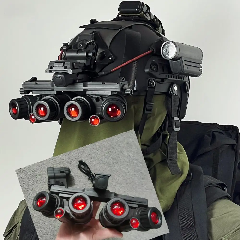 Casco táctico airsoft con gafas de visión nocturna NVG dummy
