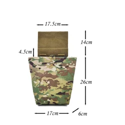 Bolsa táctica MOLLE EDC plegable Multicam para almacenamiento