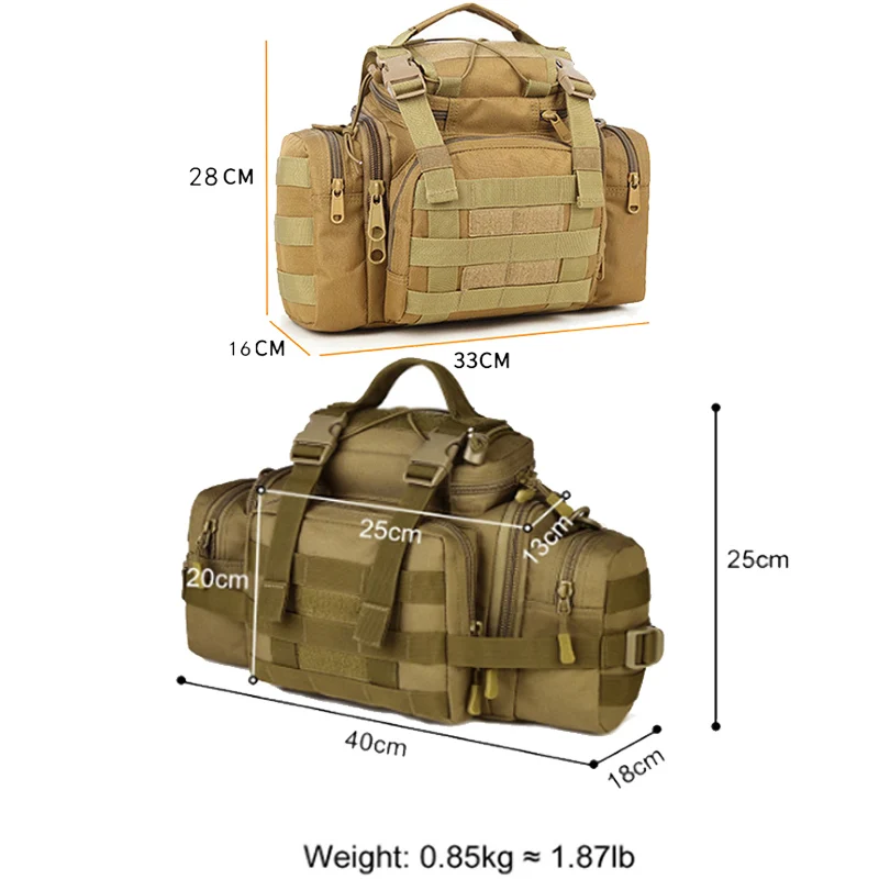 Riñonera MOLLE táctica extensible – Bolso cruzado caza y pesca - imagen 5