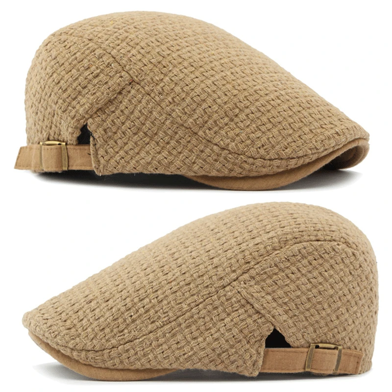 Gorra plana tipo taxista ajustable para hombre y mujer