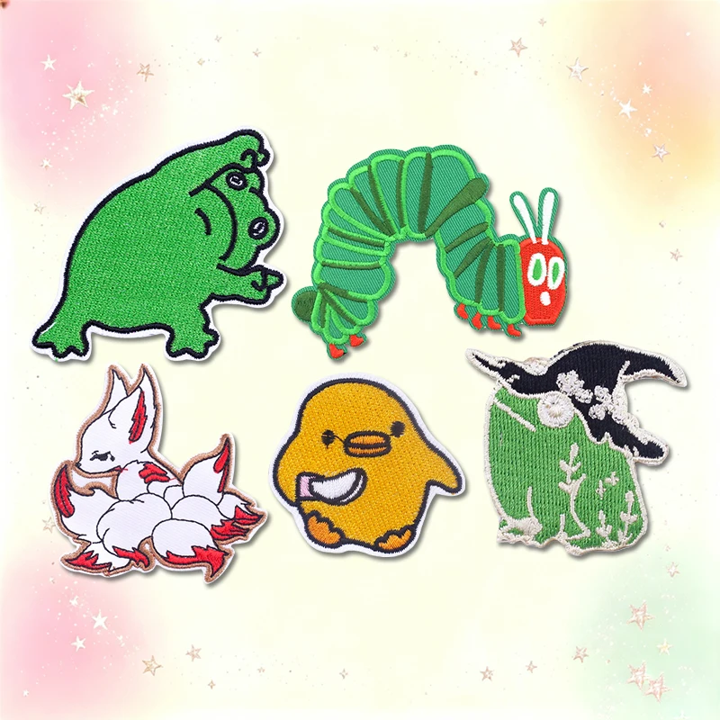 Parche bordado termoadhesivo de animales dibujos animados para ropa - imagen 4