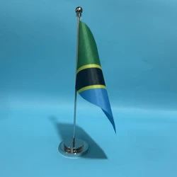 Bandera nacional de Tanzania para escritorio, poliéster decorativo