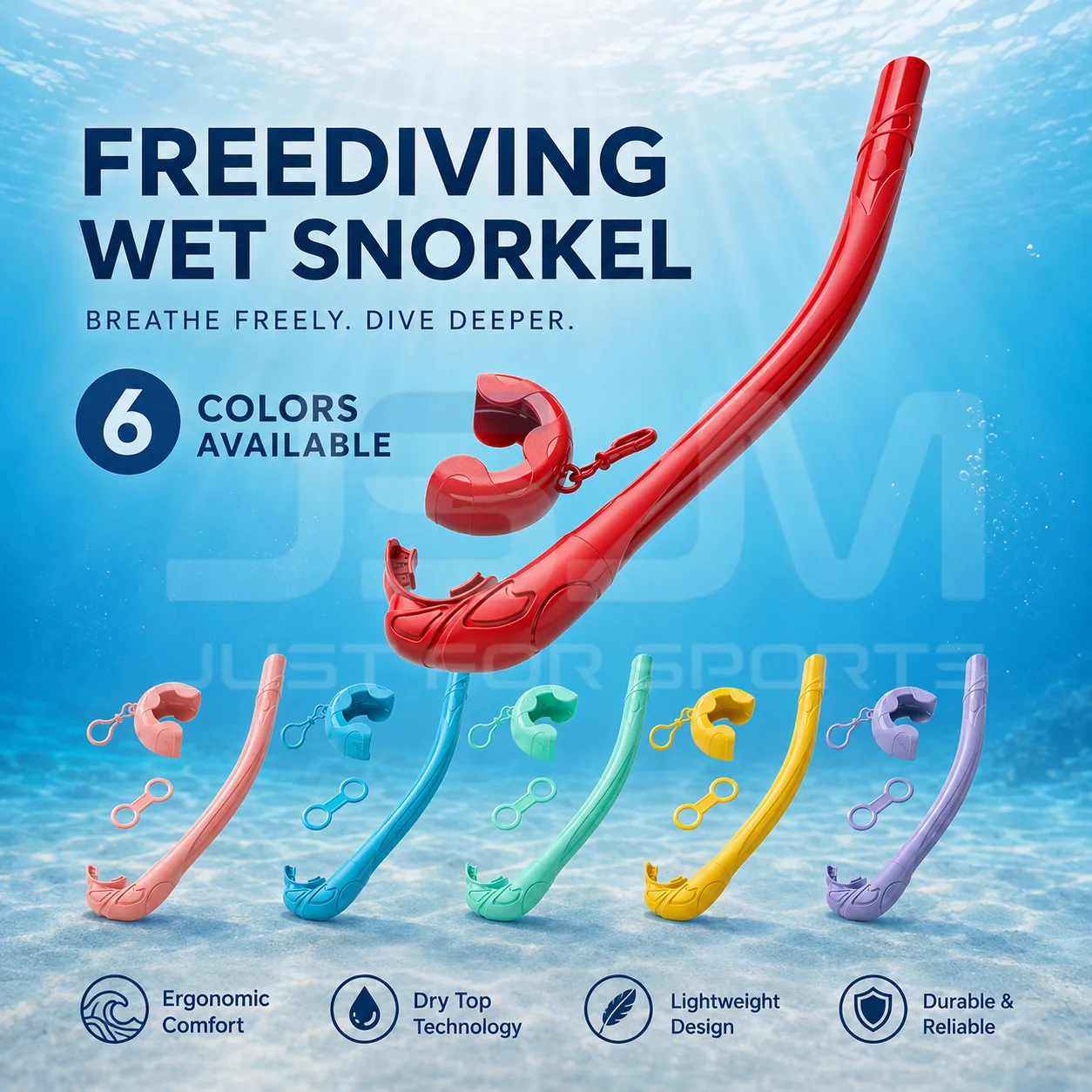 JSJM snorkel plegable de silicona freediving para apnea con funda - imagen 4