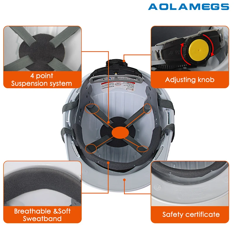 Casco de seguridad ABS transpirable con pegatinas reflectantes - imagen 5