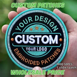 Parche bordado personalizado – termoadhesivo para coser, logotipo
