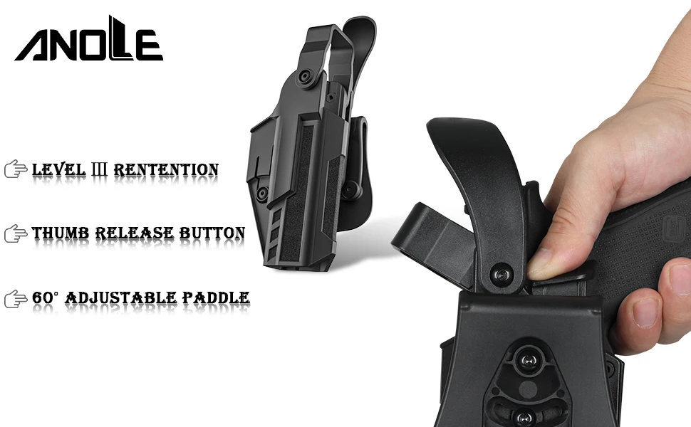Funda táctica nivel 3 para pistola compatible, uso OWB