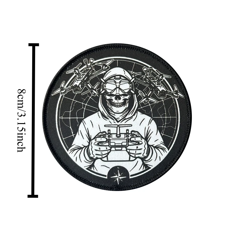Parche táctico bordado Recon Wing calavera – con velcro para mochila