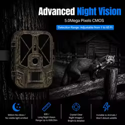 Cámara trail 4K HD 50MP visión nocturna infrarroja impermeable