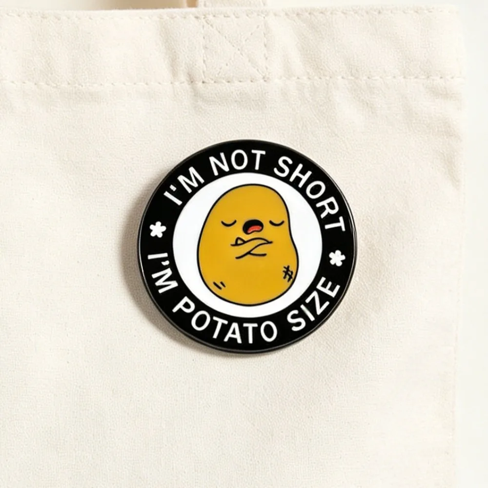 Pin esmaltado patata meme Sin pensamientos, para bolsos y ropa - imagen 3