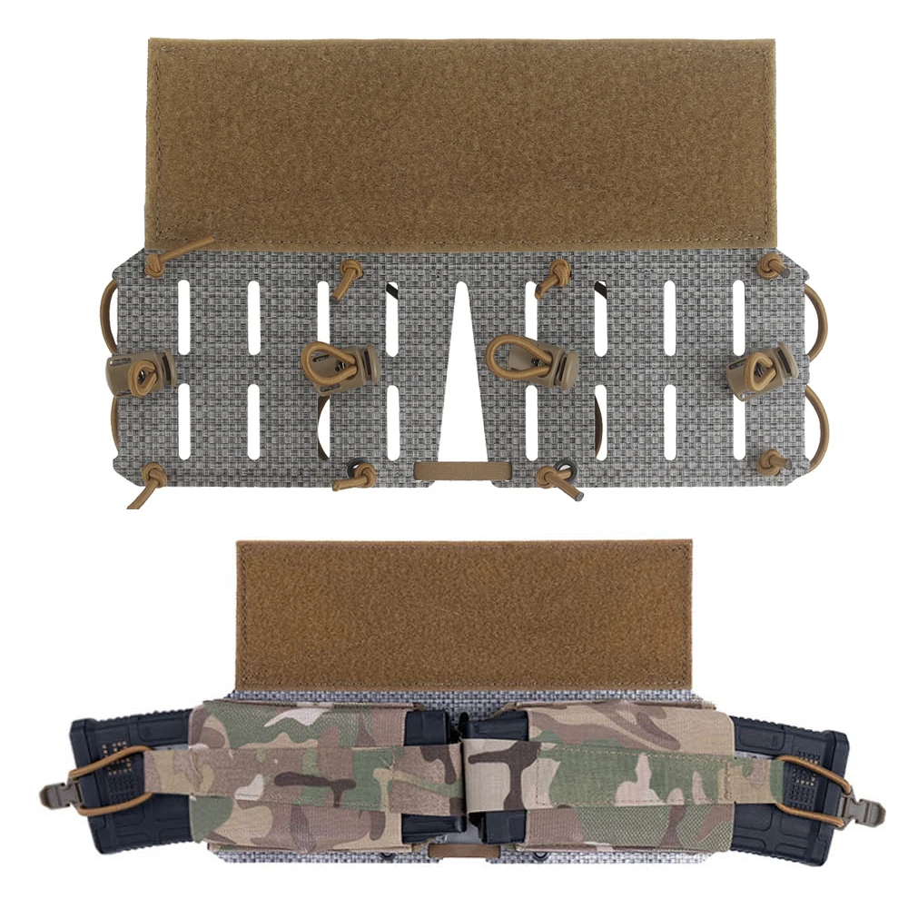 Panel táctico MOLLE horizontal para portaplacas con cordón elástico - imagen 3