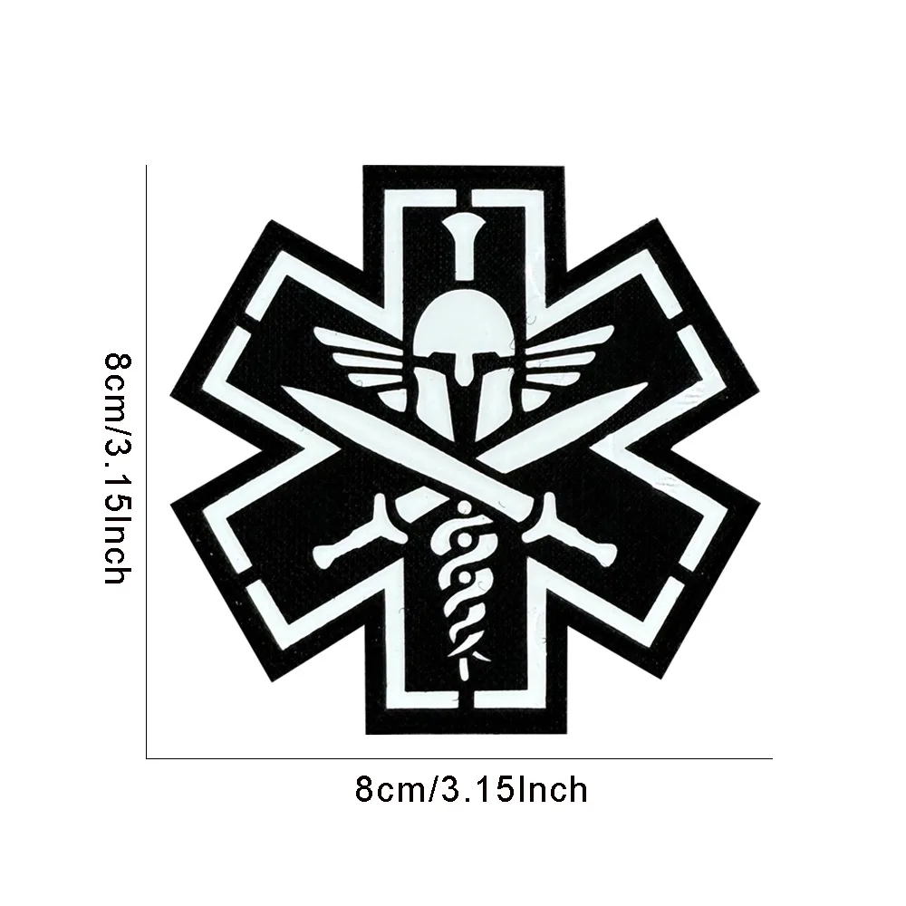 SPARTAN POWER Parche IR reflectante luminoso – Insignia táctica MOLLE - imagen 4