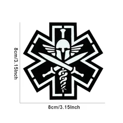 SPARTAN POWER Parche IR reflectante luminoso – Insignia táctica MOLLE