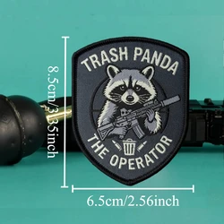 TRASH PANDA Parche táctico bordado con gancho y bucle para MOLLE