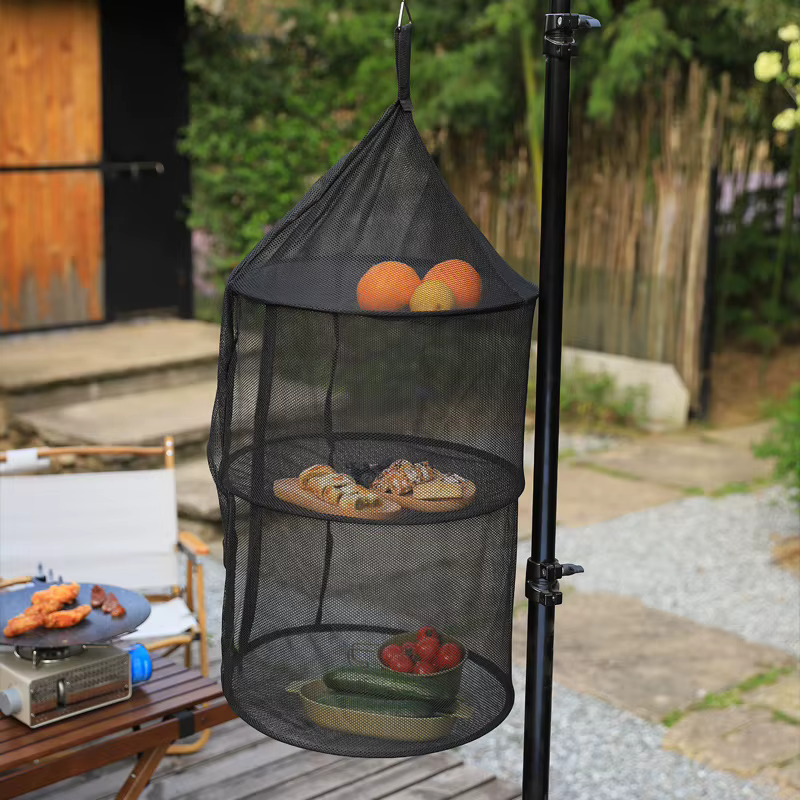 Tendedero plegable camping con malla y cremallera para hierbas - imagen 5
