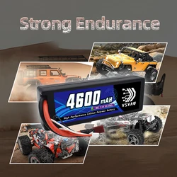 VSVAW 2S Batería LiPo 7.4V 4600mAh 80C Estuche Rígido RC