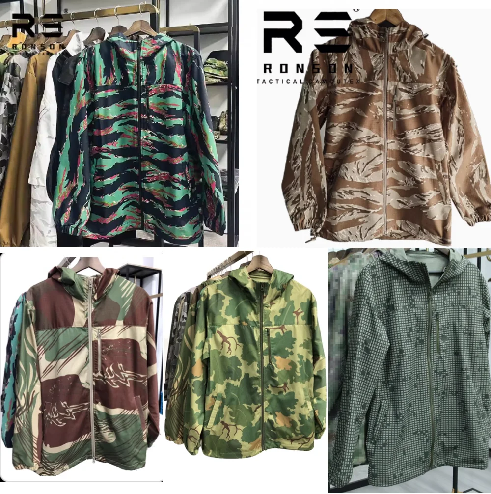 Chaqueta táctica camo Desert Tiger resistente con capucha - imagen 3