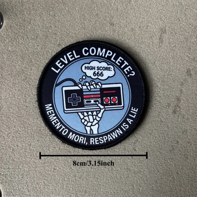 Parche táctico Memento Mori velcro – Insignia moral para equipo y mochila - imagen 5