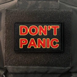 Parche táctico con gancho y bucle frase No te asustes – divertido