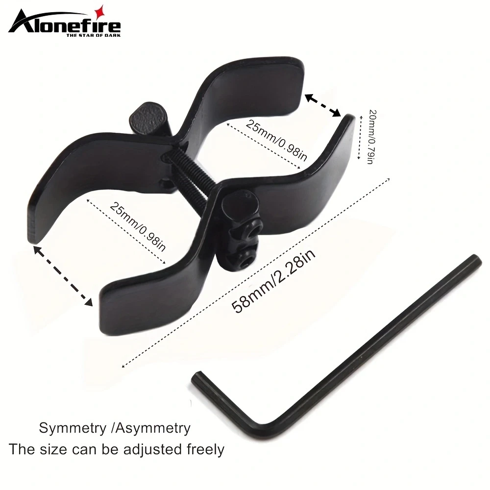Soporte linterna táctica 15-30 mm – Riel Picatinny para caza y láser - imagen 2