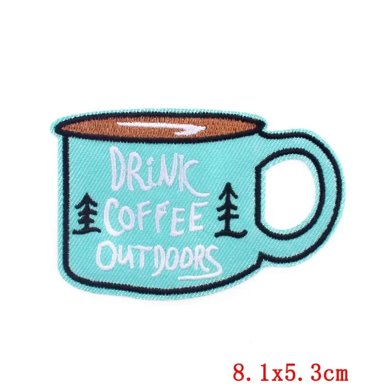 Parche bordado termoadhesivo taza café – Para planchar y decorar - imagen 5