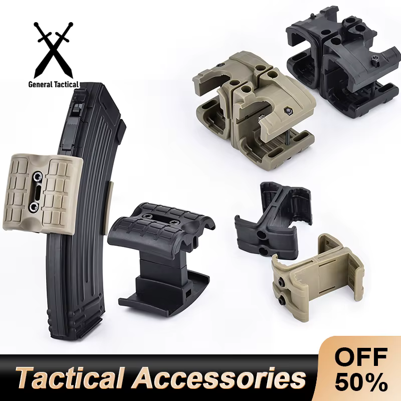 Conector doble de cargadores M4 AR con clip de sujeción MOLLE - imagen 2