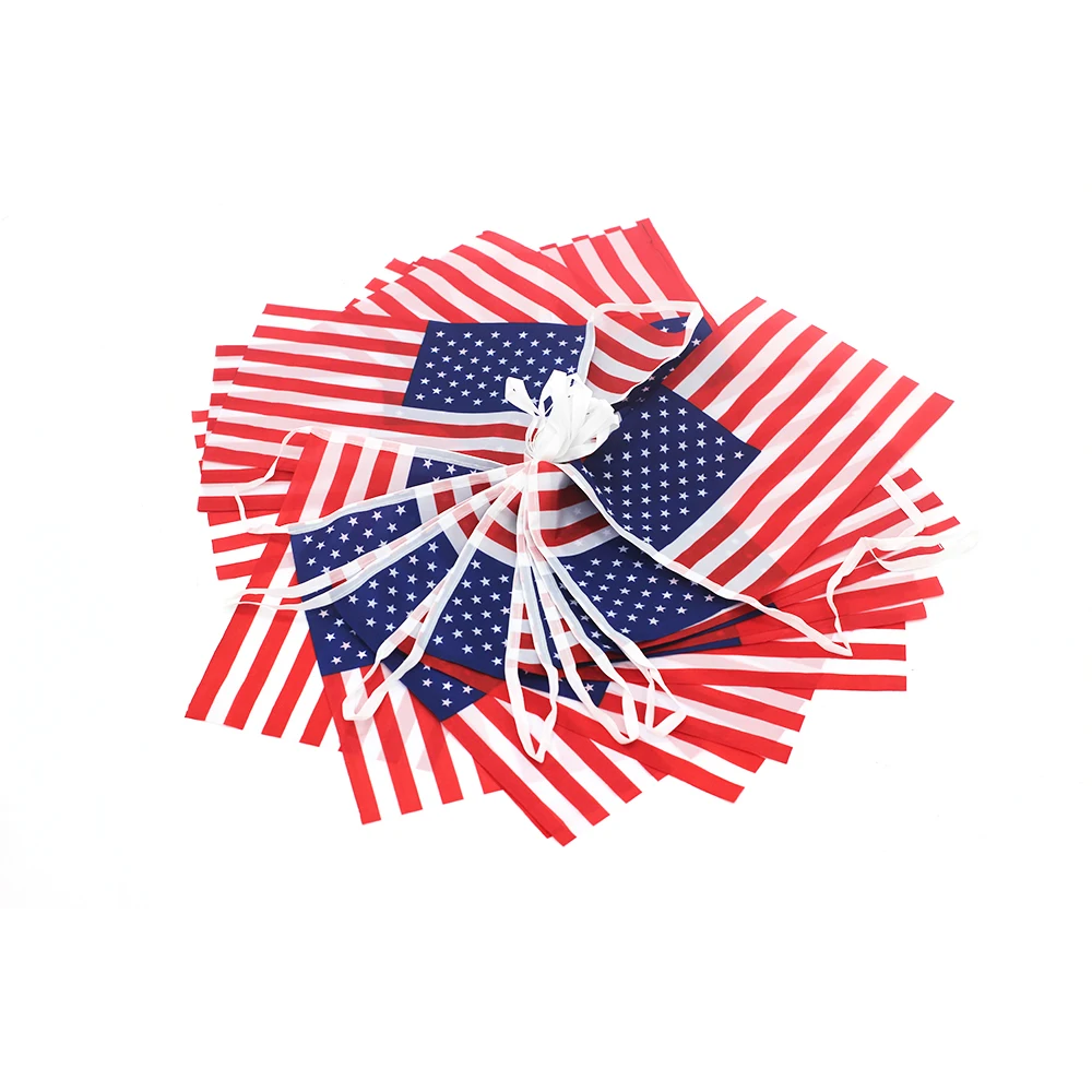 Banderines pequeños bandera americana con cuerda para eventos - imagen 5