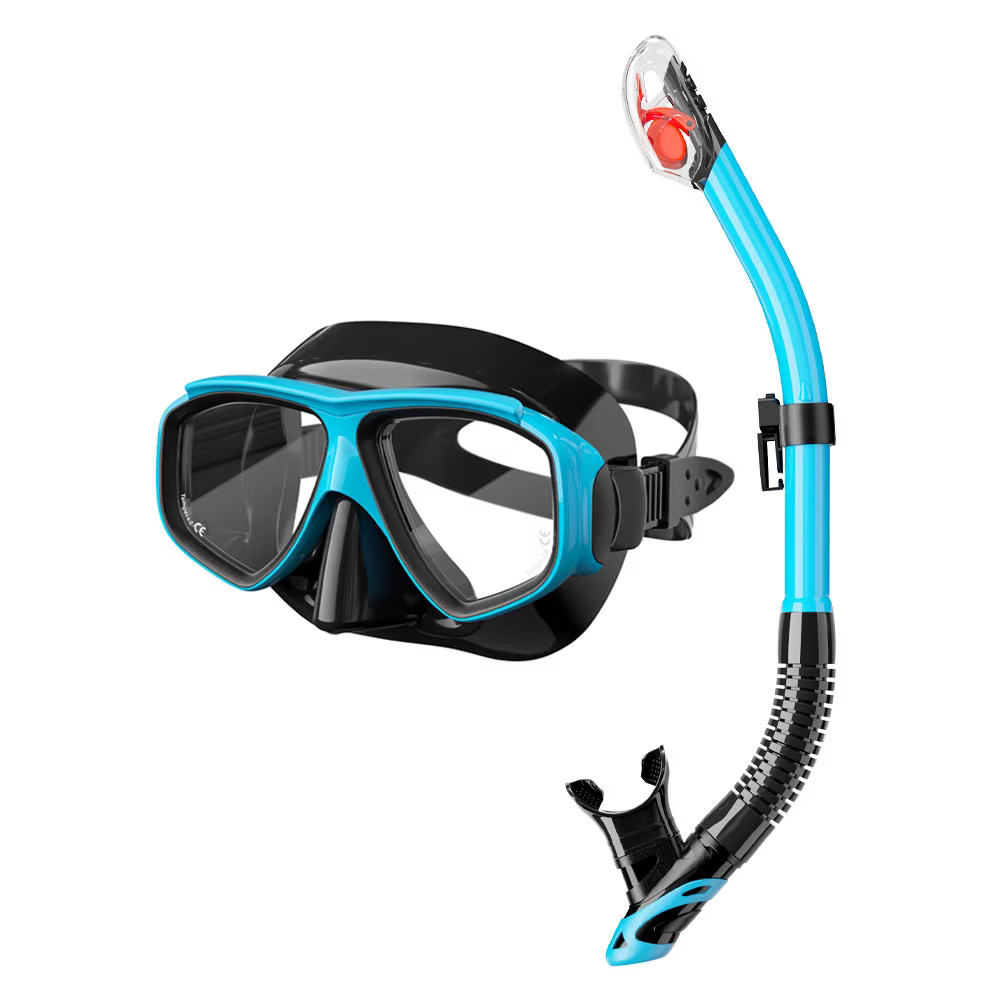 JSJM Máscara snorkel adultos silicona antivaho protección UV - imagen 2
