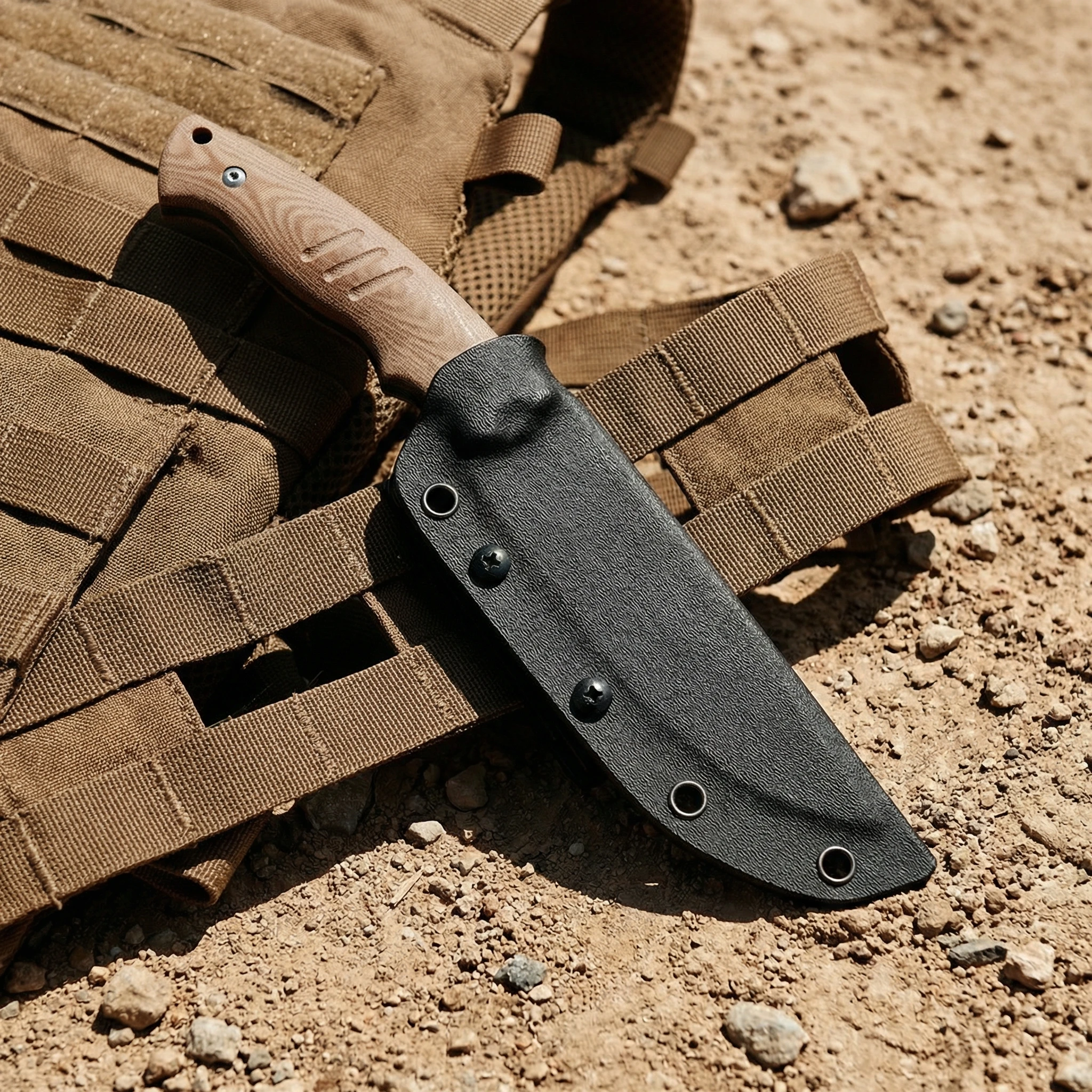 Cuchillo Fijo Emergencia Outdoor – Hoja Fixa Táctica Camping - imagen 4